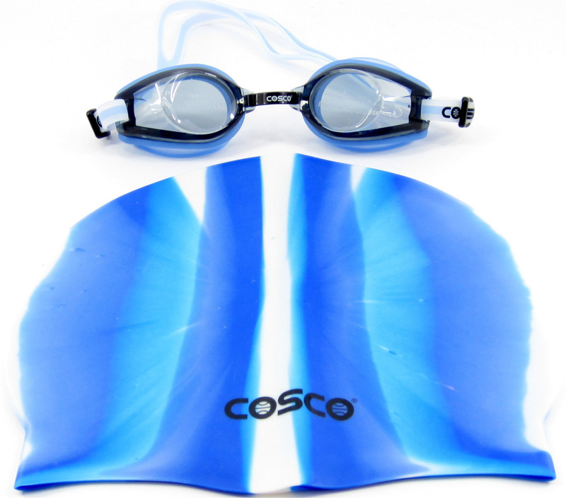 Cosco Goggles(AquaDash) & Cap Combo Pro Swimming Kit