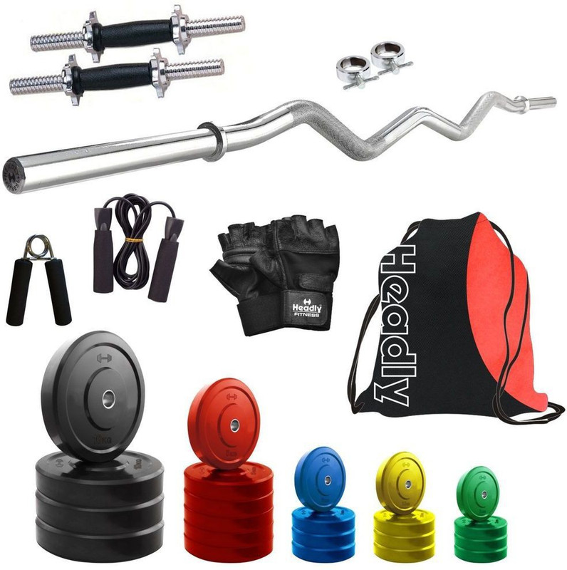 Headly Premium CP-HR-100KGCOMBO3 Coloured Home Gym Kit