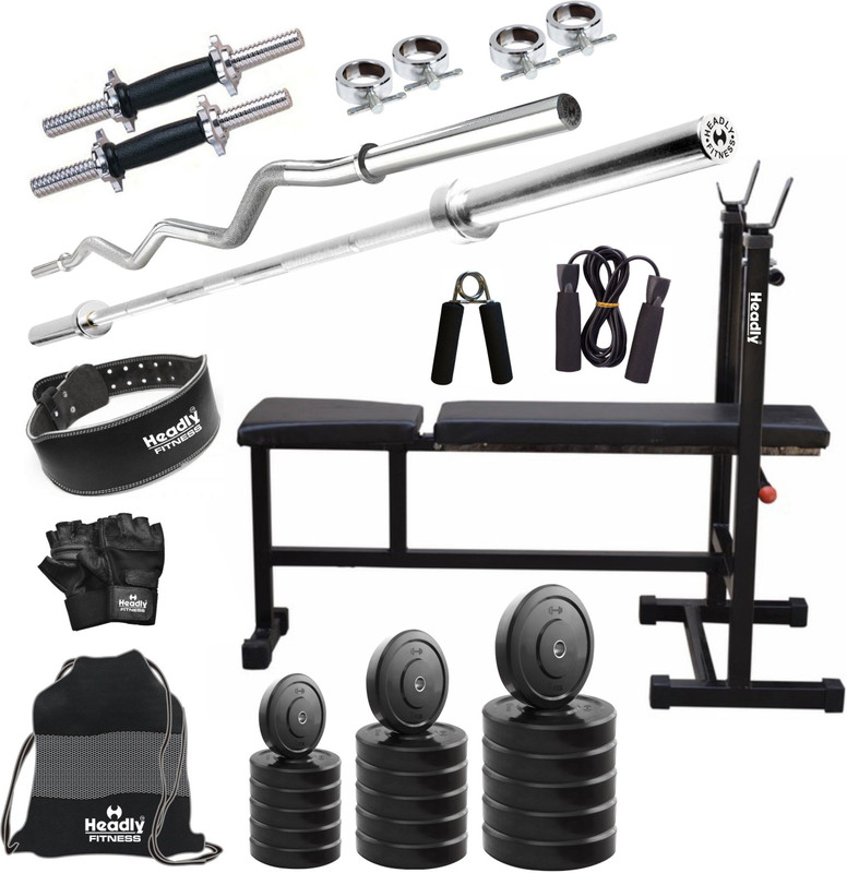 Headly 82 kg Combo BB 6 Convenient Home Gym Kit