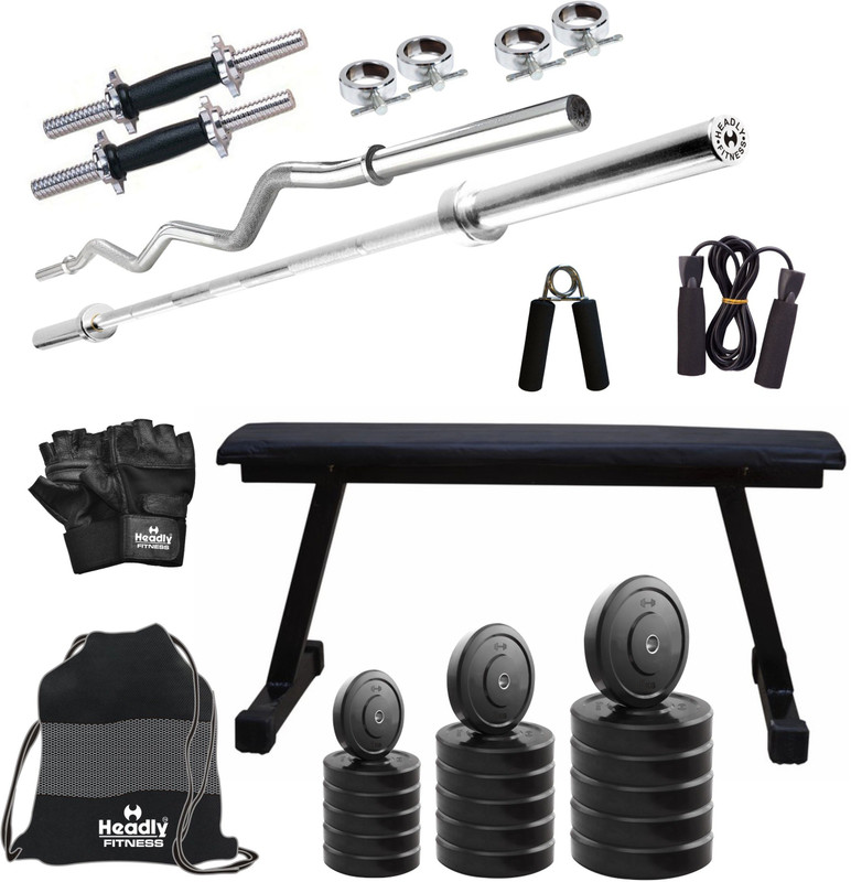 Headly 52 kg Combo BB 7 Convenient Home Gym Kit