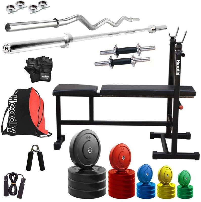 Headly Premium CP-HR-100KGCOMBO5 Coloured Home Gym Kit