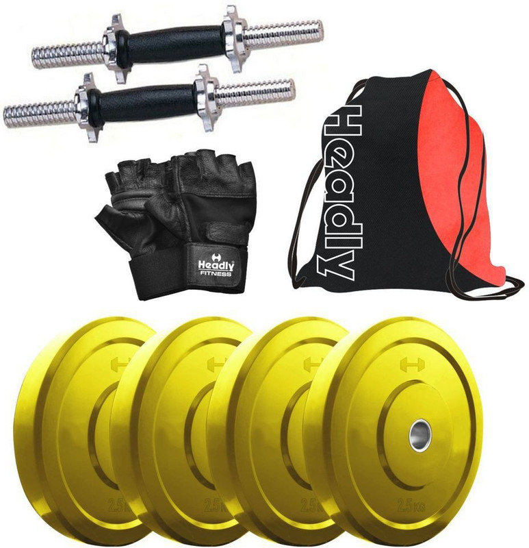 Headly Premium CP-HR-10KGDMCOMBO2 Coloured Home Gym Kit