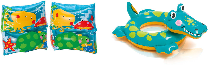 Intex Animal Swim Ring and Sea Buddy Arm Bands (3-6 years) Swimming Kit