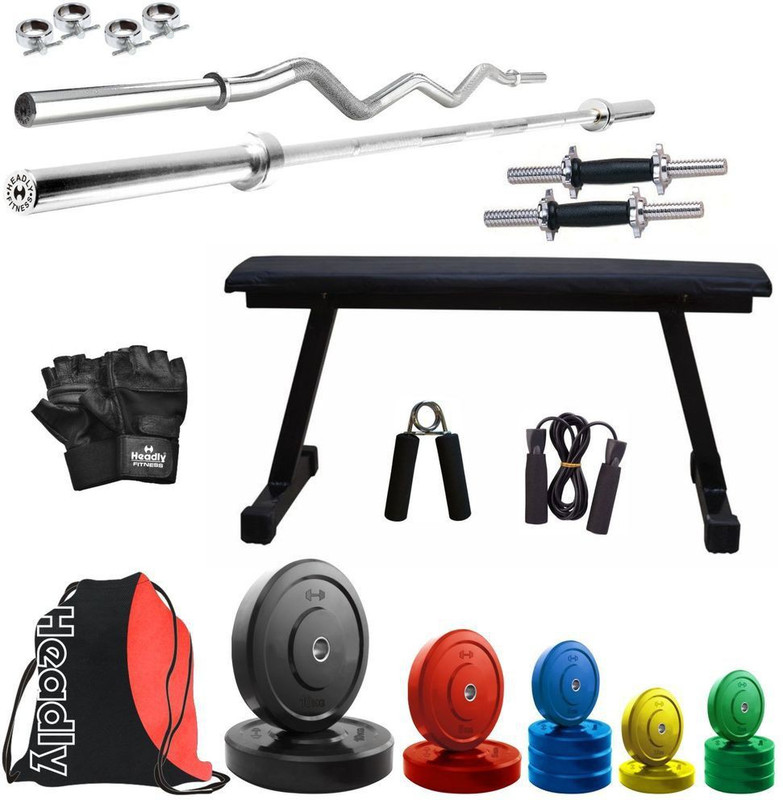 Headly Premium CP-HR-55KGCOMBO7 Coloured Home Gym Kit