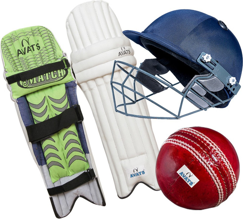 Avats 1 Fiber Helmate & 1 Pad Piu Leather & 1 Ball Cricket Kit Avats 1 Fiber Helmate & 1 Pad Piu Leather & 1 Ball Cricket Kit