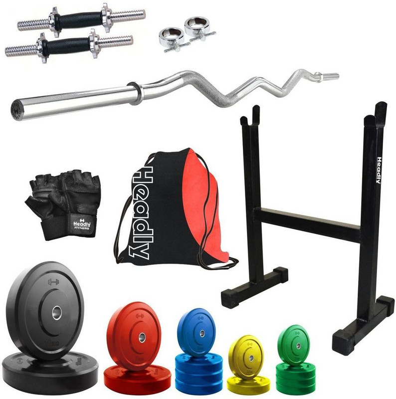 Headly Premium CP-HR-55KGCOMBO15 Coloured Home Gym Kit