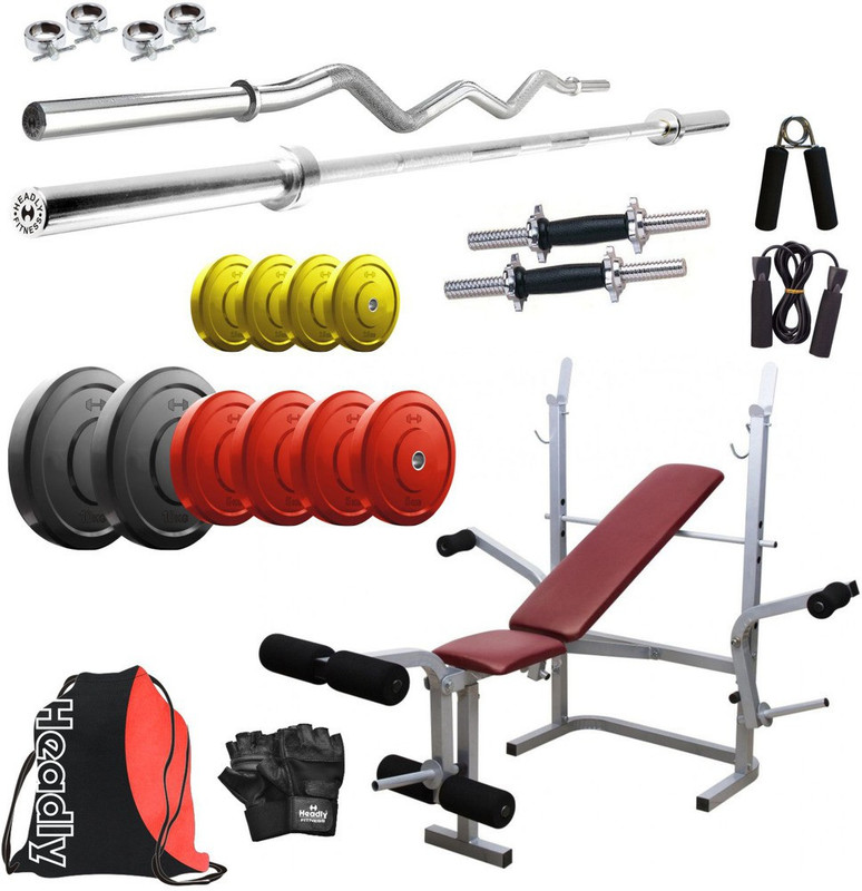 Headly Premium CP-HR-50KGCOMBO8 Coloured Home Gym Kit