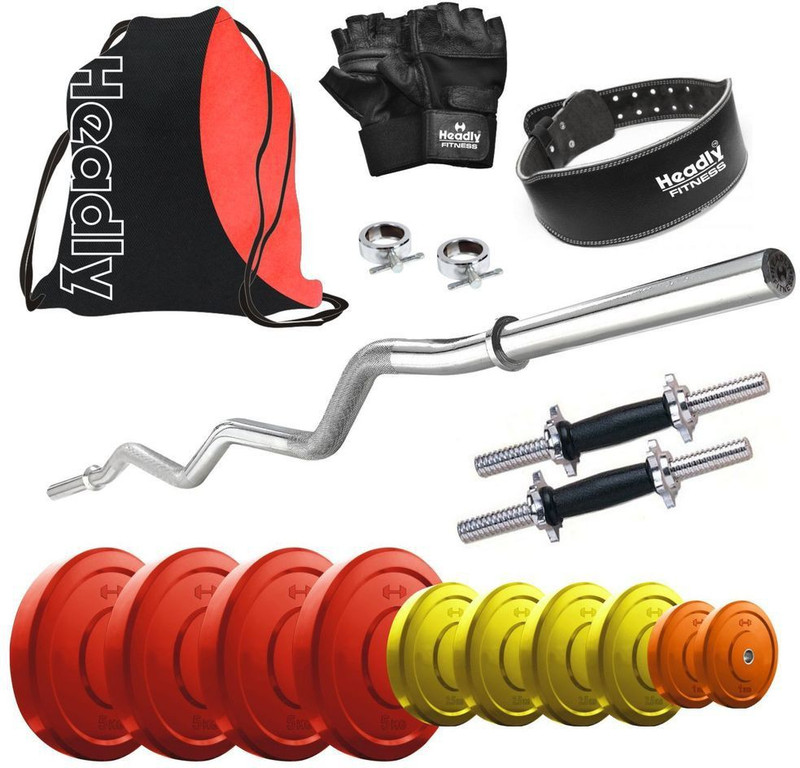 Headly Premium CP-HR-32KGCOMBO24 Coloured Home Gym Kit