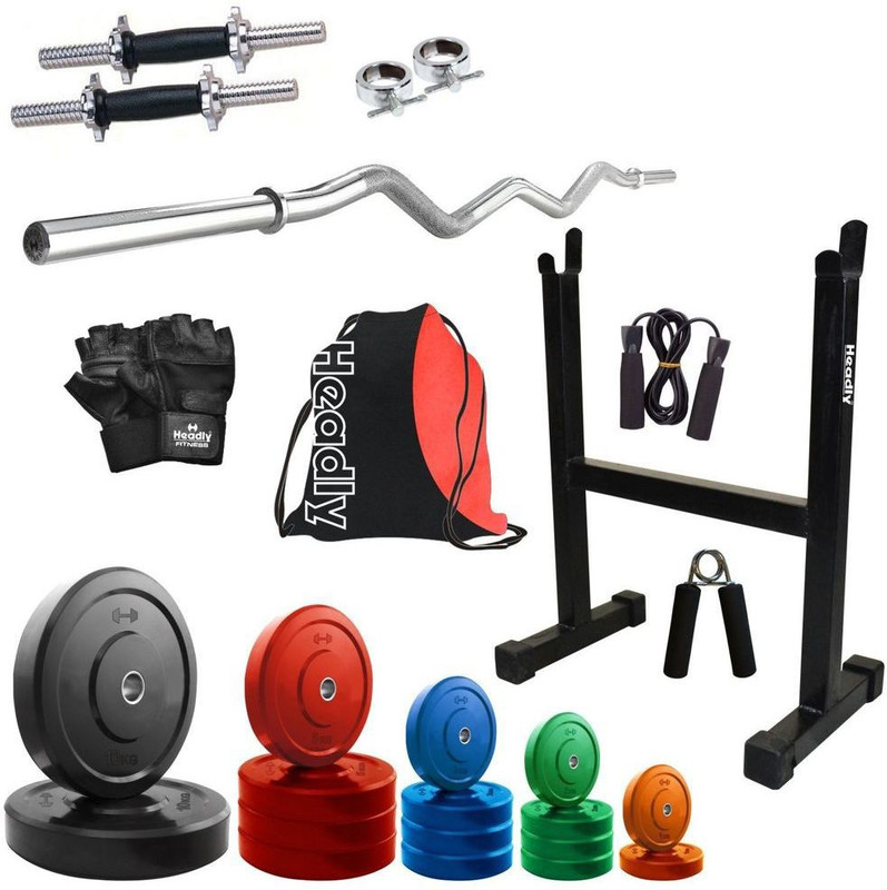 Headly Premium CP-HR-62KGCOMBO14 Coloured Home Gym Kit