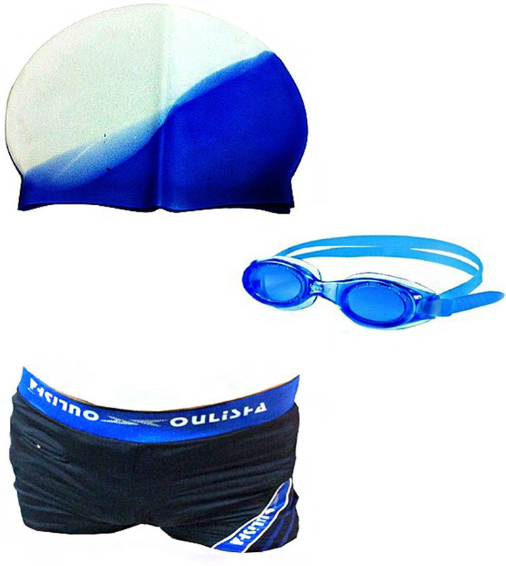 Vinto Swimming Combo 1 Cap, 1 Goggles, 1 Free size Male Coutume Swimming Kit