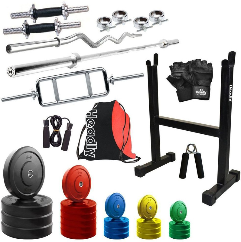 Headly Premium CP-HR-100KGCOMBO12 Coloured Home Gym Kit