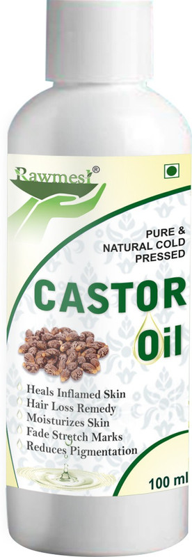 Rawmest Premium Castor Oil, 100% Pure (For Hair Growth, Anti Dandruff, Nails Growth, Eyebrows growth, Beard Growth) Hair Oil(100 ml)
