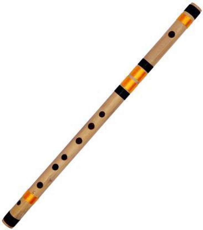 KHALSA MUSICAL Musical Flutes Bamboo Flutes C Natural 7 Hole Right Hand Bansuri Size 19 Inch Bamboo Flute(48 cm)