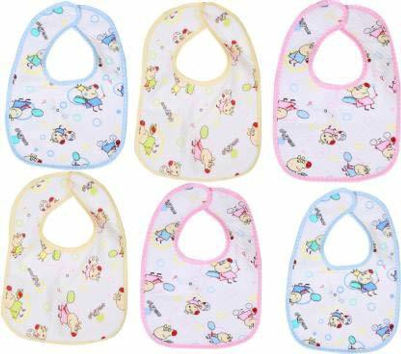 NCY Waterproof Quick dry baby bibs/aprons for the babies Pack of 6(Multicolor)