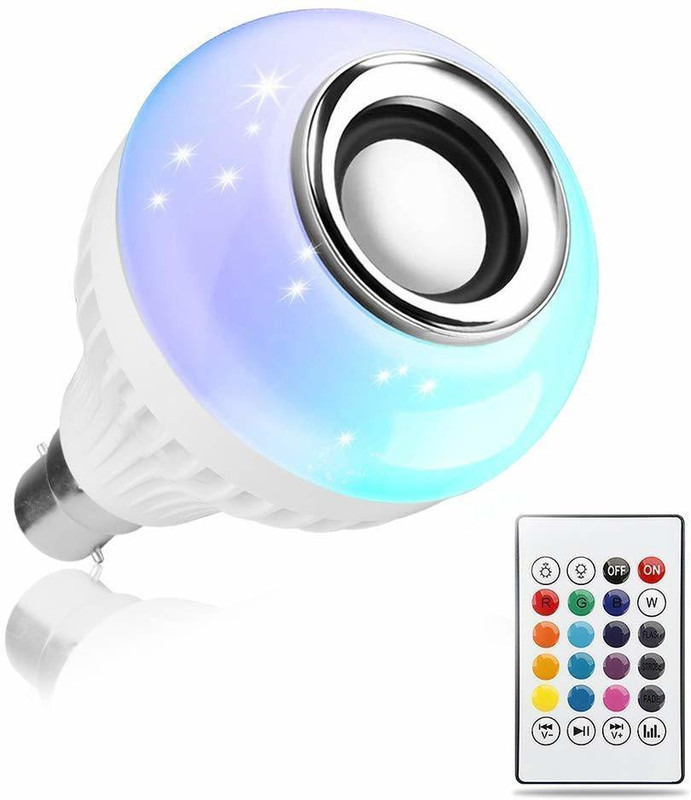 Congo Bluetooth Enabled Smart Colour Changing LED Music Light Bulb lamp (6 Watt), E27 and B22 led Smart Light Lamp with Bluetooth Speaker RGB Self Changing Color Lamp with Remote Control Smart Bulb