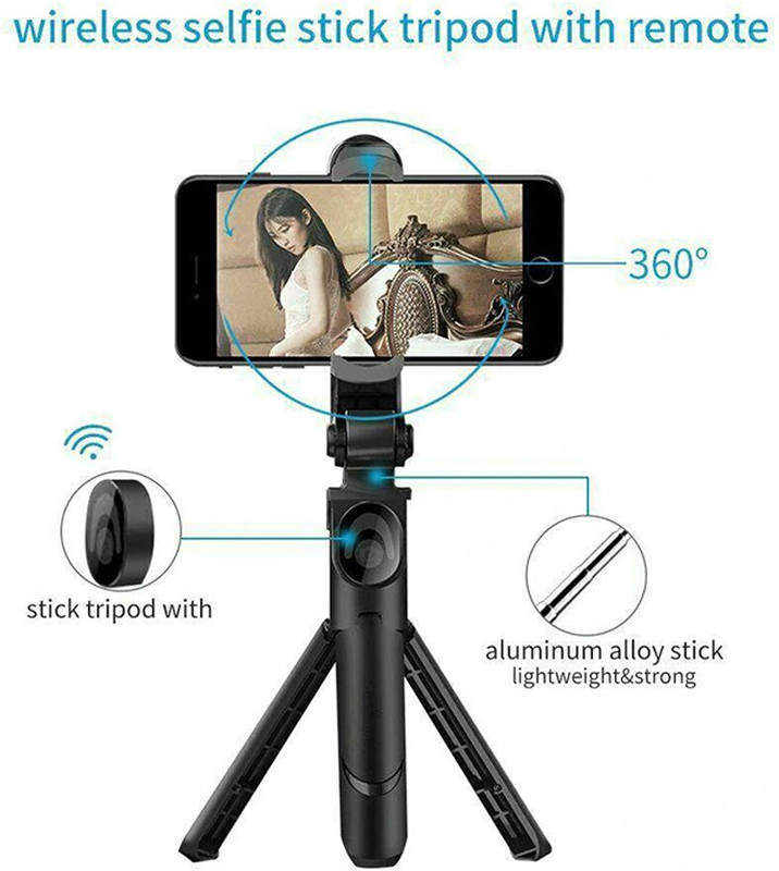 SOJUBA Mobile Holder Stand Broadcast tripod Use for making video Bluetooth Selfie Stick Tripod, Tripod Clamp, Tripod Kit, Monopod, Monopod Kit, Tripod Ball Head, Tripod Bracket(Black, Supports Up to 600 g)