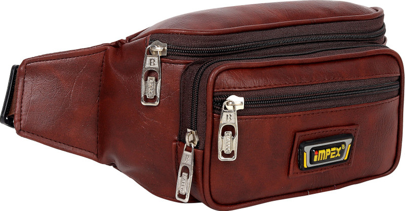 IMPEX Brown Waist Bag, Travel Money Belt For Men and Women Waist Bag(Brown)