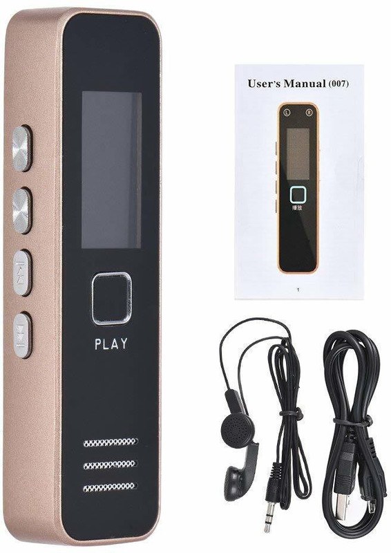 JRONJ Mini Digital Voice Recorder Audio Recorder MP3 Player Record Microphone Sound NA Voice Recorder(2 inch Display)