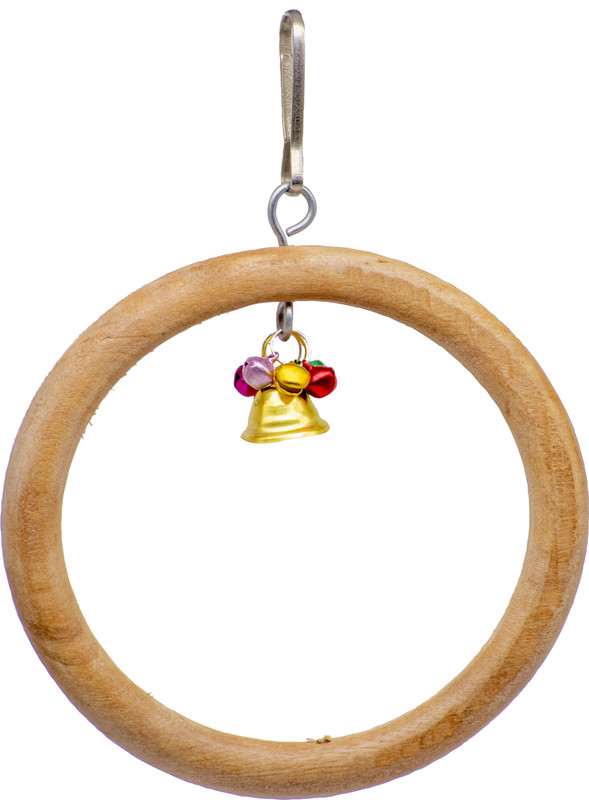 GREENBIRDS TOYS Interactive Bird Natural Wooden Ring Perch For Cage Playful Bird Hanging Toy for Bird Parrots, Cockatiel, Lovebird, Budgerigar, Finches & All Small & Medium Size Birds Wooden Chew Toy, Training Aid, Perch For Bird