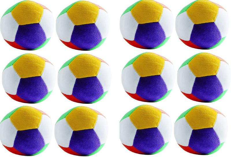 ReneReit Stuffed Soft Toy Plush Ball for Kids Babies Small Set of 12  - 6 cm(Multicolor)