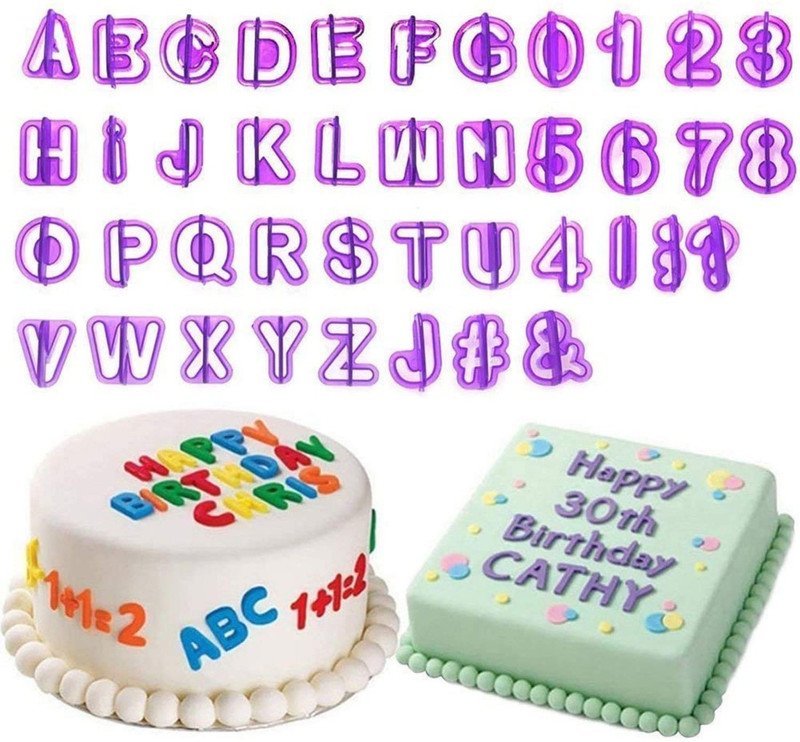ROYALE MESUM Cookie Fondant Mould Alphabet Cutters Cookie Cutter(Pack of 40)