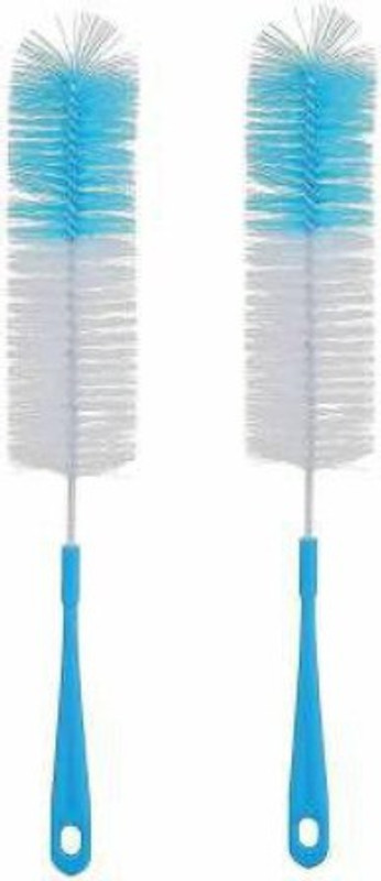 SBTs Set Of 2 Long Bottle Cleaning Brush For Clean All Sizes Of Bottles Collection Bottle cleaning brush Glass and Bottle Plastic Cleaning Brush Water Bottle Cleaner Washer Handle Scratch BrushÂ Â (Pack of 2)(Blue, White)