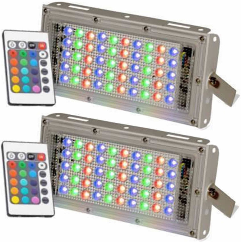MoviQ rgb brick light 50W Flood Light Outdoor Lamp(Multicolor)
