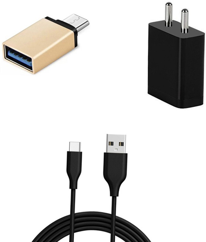 DAKRON Wall Charger Accessory Combo for VIVO V9(Black)