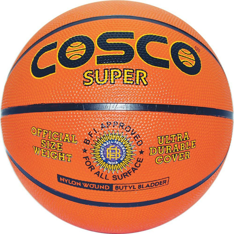 COSCO SUPER Basketball - Size: 6(Pack of 1, Orange)
