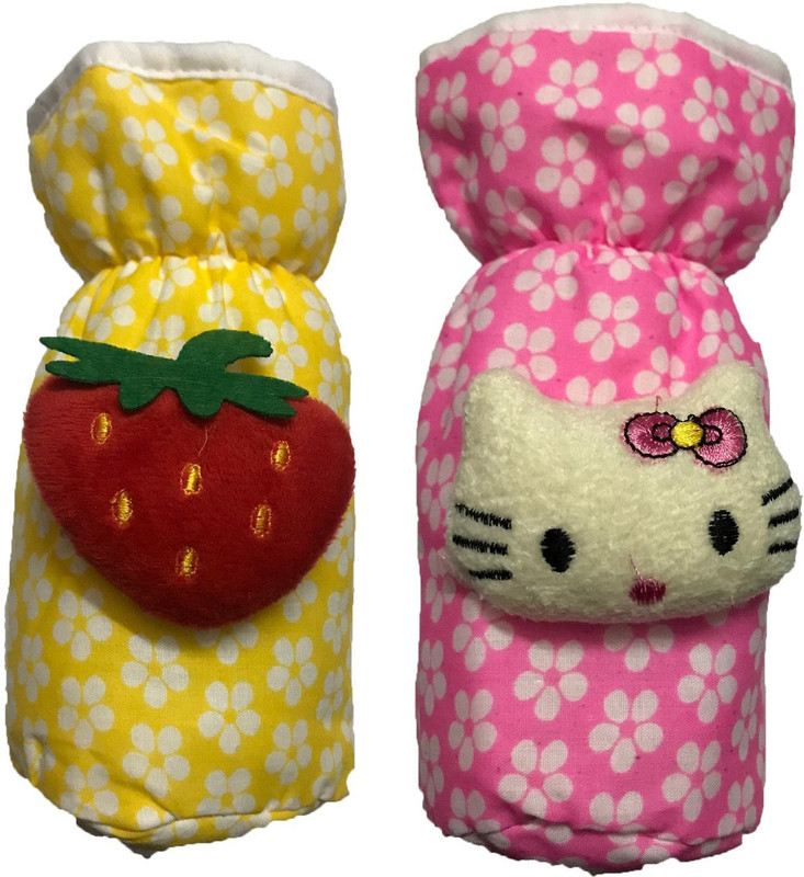 NCY Baby Feeding Bottle Cover With Soft & Attractive Fancy Cartoon Set Of 2 Colors & Design(Multicolor)