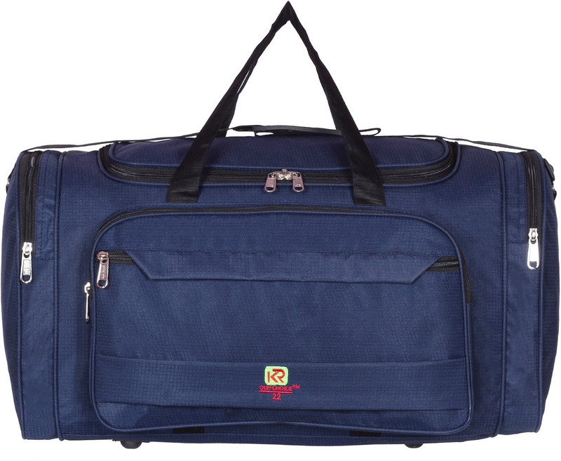 Airish Expandable 55 liters Multi Pocket Heavy Duty Travel Bags Duffle Bag Gym Bag for Men & Women Huge Capacity with Shoe Compartment (Navy Blue) Small Travel Bag - 22(Blue)