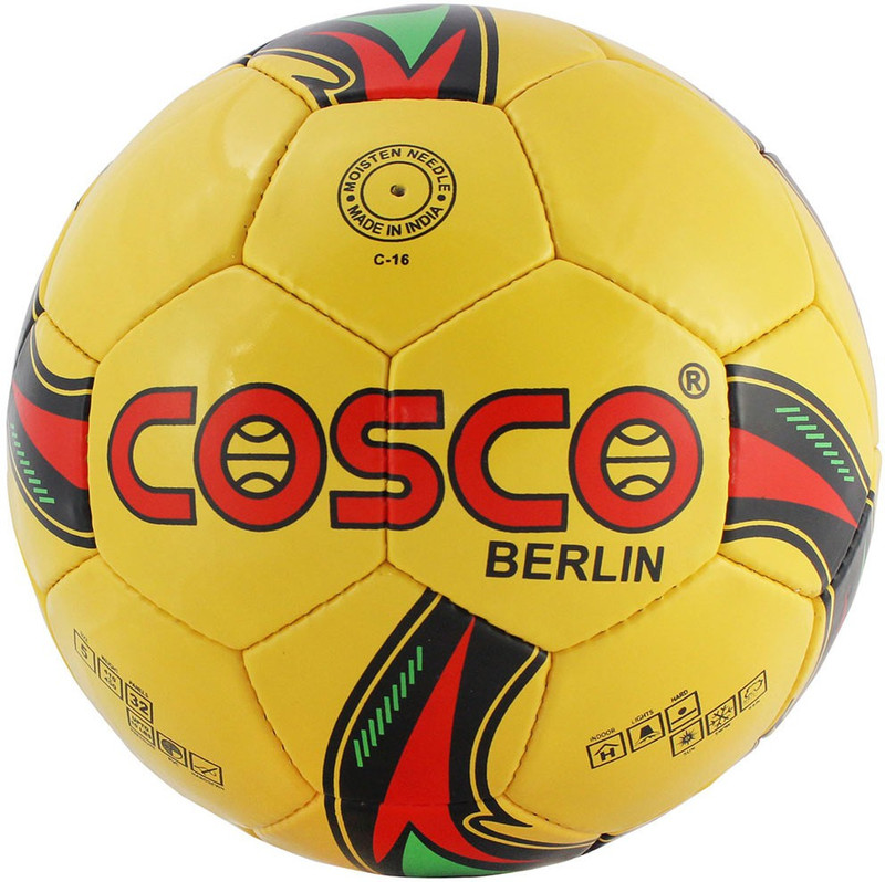 COSCO Berlin Football - Size: 5(Standard, Pack of 1, Yellow)