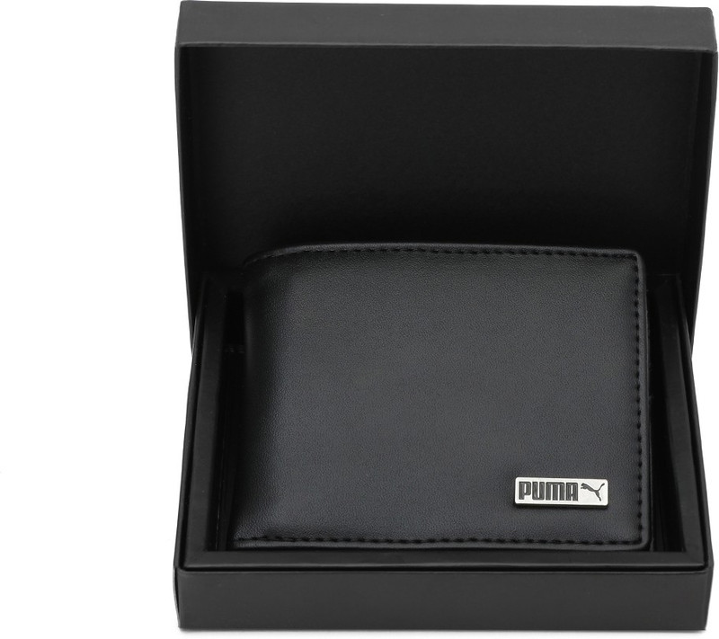 PUMA Men Black Artificial Leather Wallet(6 Card Slots)