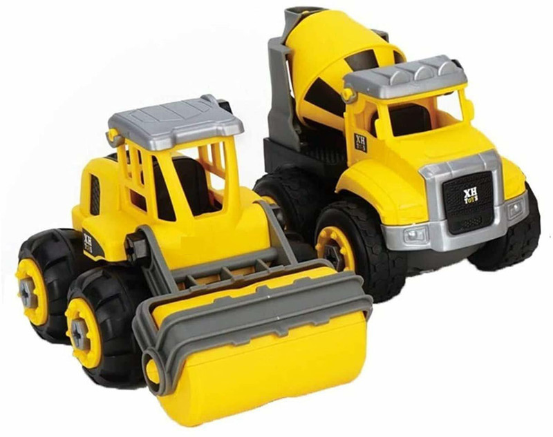 Quasar Assembly Toy Disassembling Trucks Play Set Unbreakable Construction Building Toy Car with Screwdriver, Robot Toy Car for Kids- Age 3+ Years(Yellow, Black, Pack of: 1)