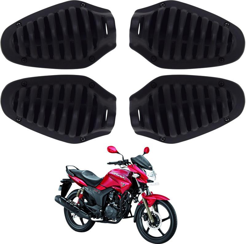 Ramanta Plastic Indicator Grill Set for Hero Hunk (Black) Set of 4 PCs Bike Headlight Grill(Black)