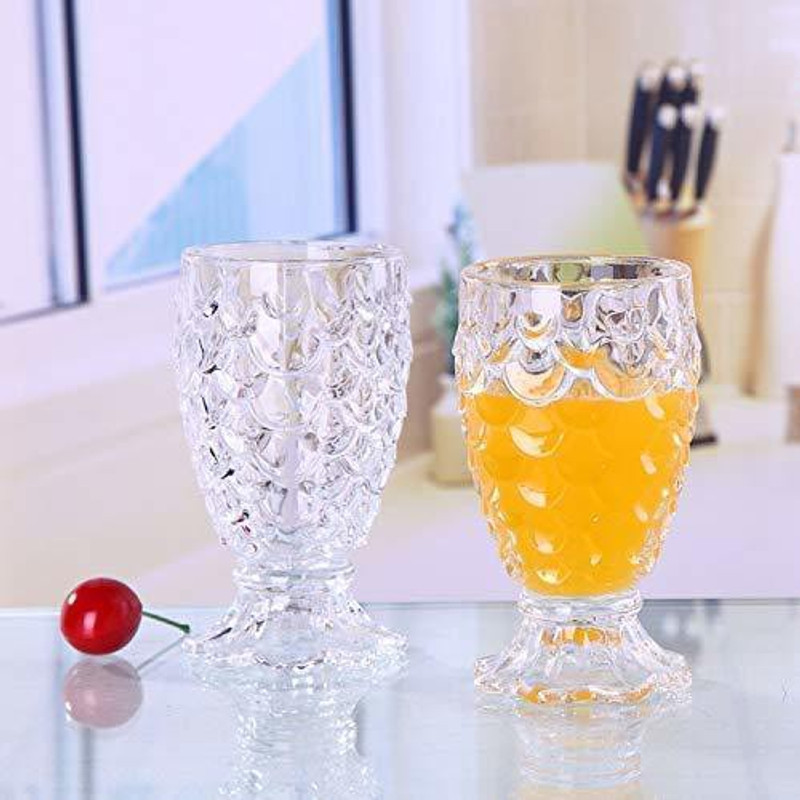 promise plus group (Pack of 4) Round Shape Diamond Design Whiskey Glass, Crystal Rocks Whiskey Glasses Set of 4 for Scotch, Bourbon, Vodka, Liquor Glass Set Beer Glass(325 ml, Glass, Clear)