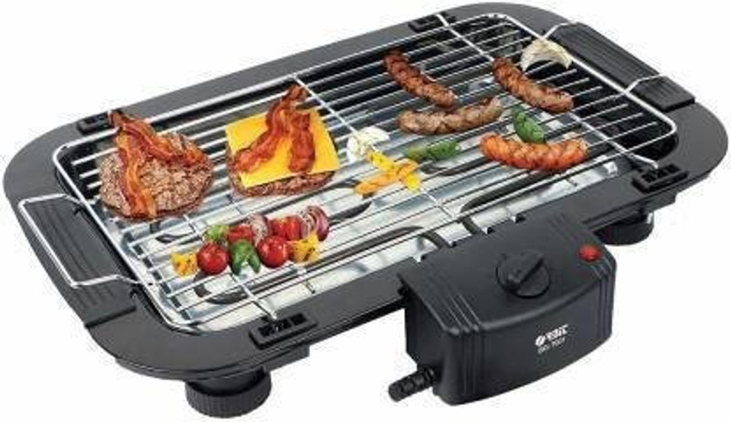 SHREEHARI BriefcaseStyleCharcoalBarbequeWith8Skewers,Tong,GlovesRed Electric Grill