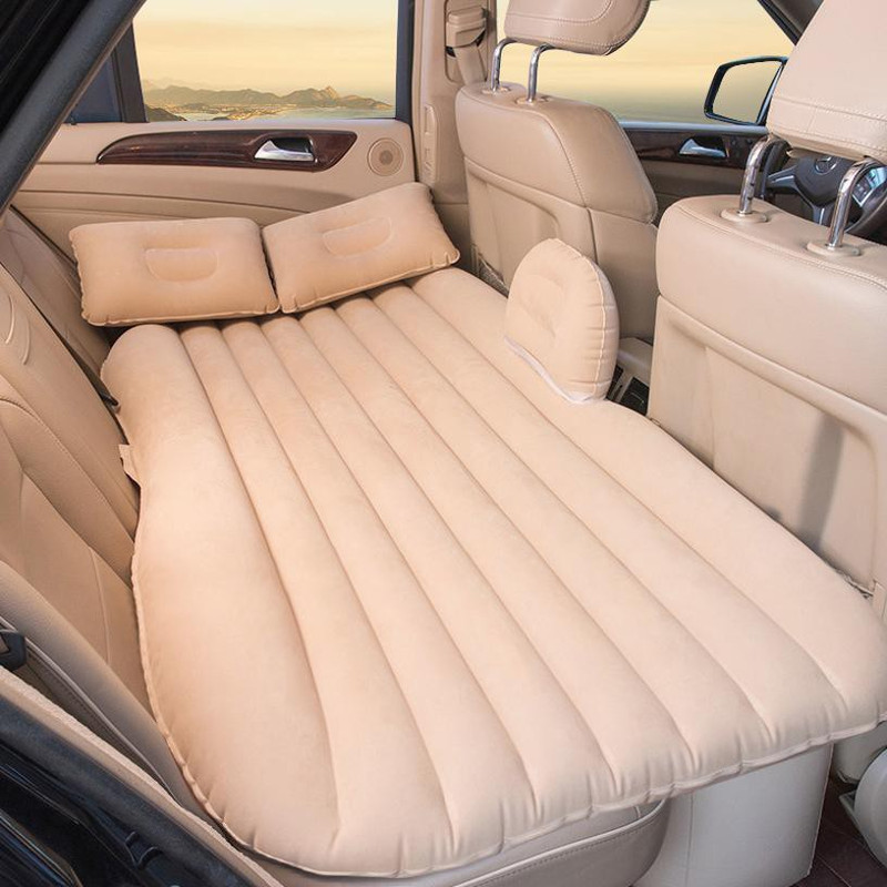 Bluwings Multifunctional Back Matters for Travel with 2 Air Pillows 2 Storage Bags Air Pump and Repair Kit Car Inflatable Bed