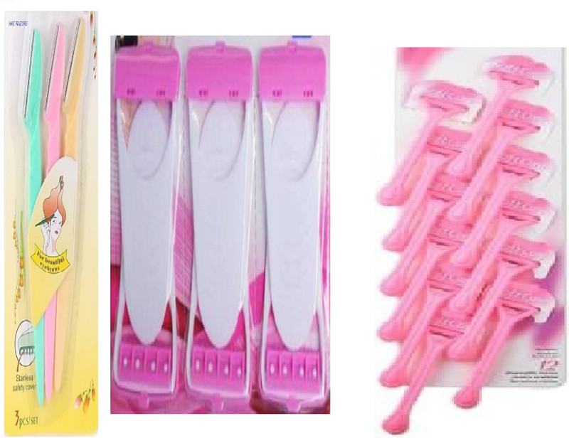 HKC ENTERPRISES RAZOR COMBO 3 TYPE RAZORS, Women(Pack of 3)
