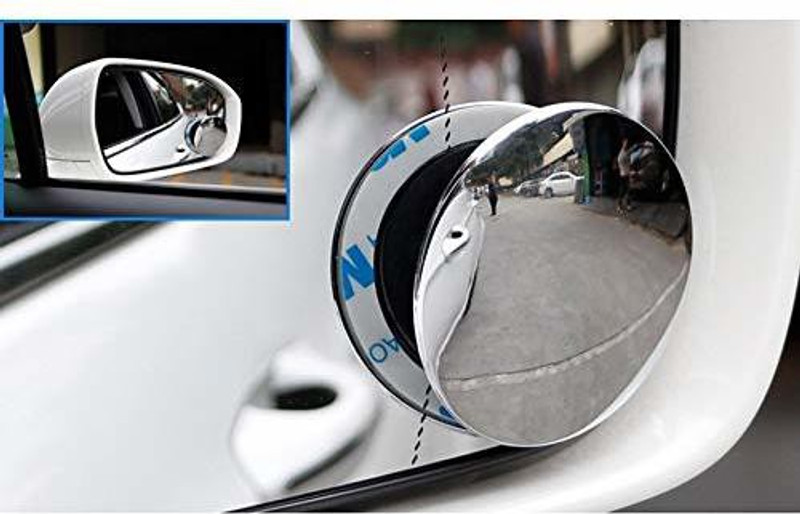 LAVITRA 360 Degree Car Wide Angle Round Convex Blind Spot Mirror Plastic Car Mirror Cover(NA NA)