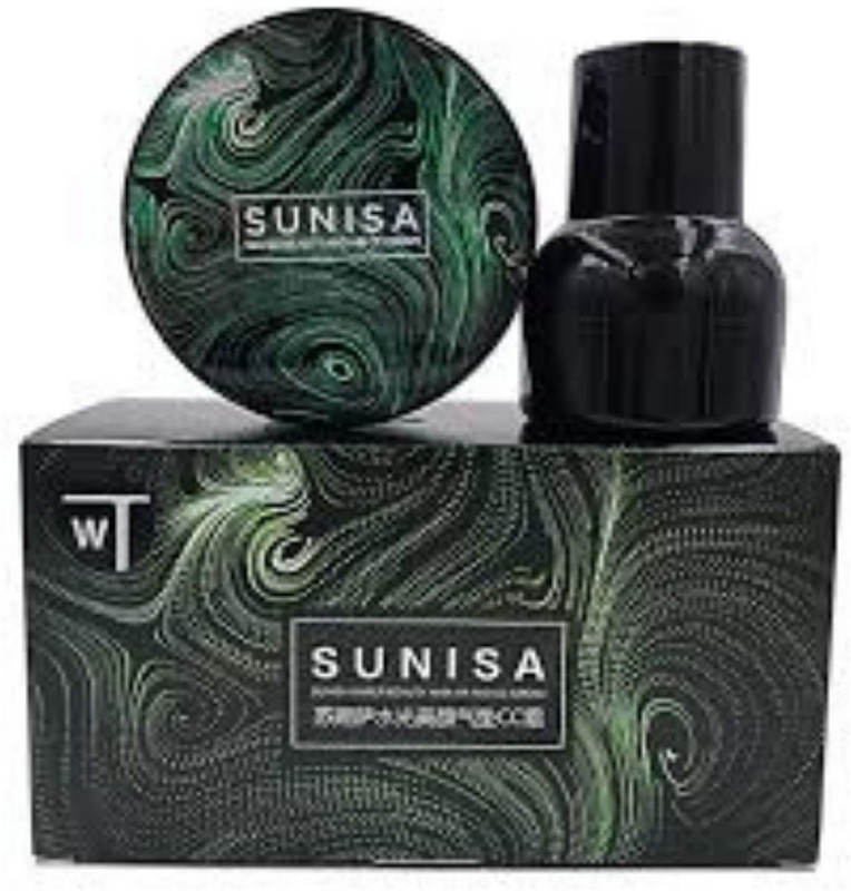 sunisa WATER BEAUY & AIR PAD CC CREAM FOUNDATION,100% ORIGINAL Foundation(SKIN COLOUR, GENERAL SHADE, 40 g)