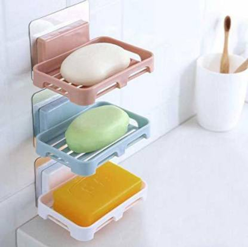 Shree Ganesh Enterprice bathroom soap holder|SET OF 3|(Multicolor)