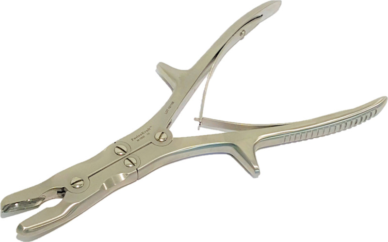 FusionKraft Stille Ruskin Bone Nibbler / Rongeur Forceps, Slightly Curved Jaws, Double Action, 9" Tissue Forceps