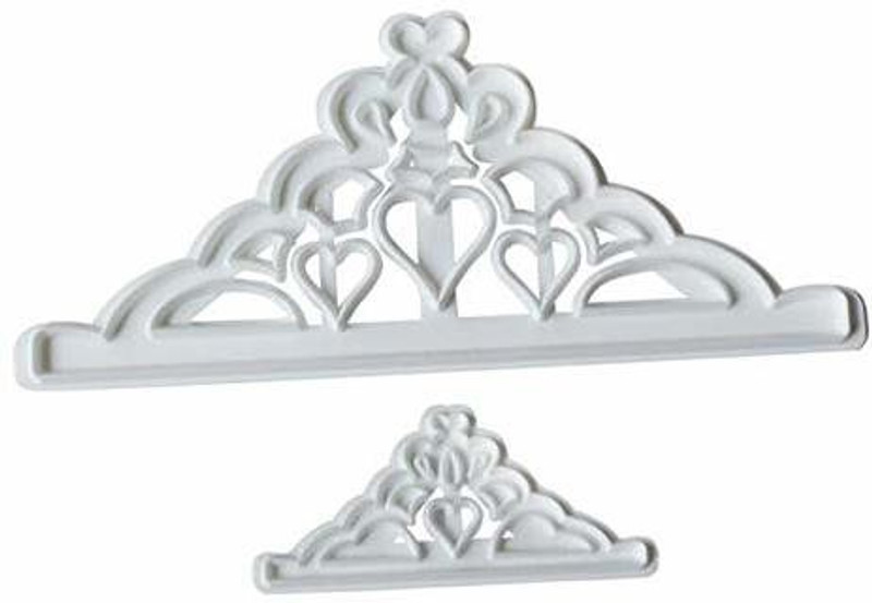 BAKERS4U Heart Crown Shape Fondant Cutter - Set of 2 Pieces Pastry Cutter(Pack of 2)