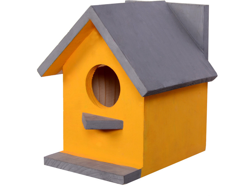 Cket Pure Wooden Water Resistant Bird House(Wall Mounting, Tree Mounting)