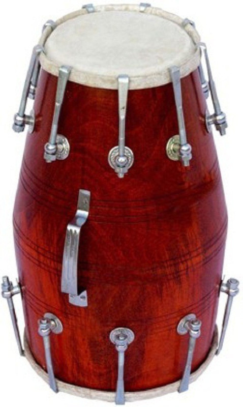 Amroha Crafts ACDH0009 Nut & Bolts Dholak(Brown)