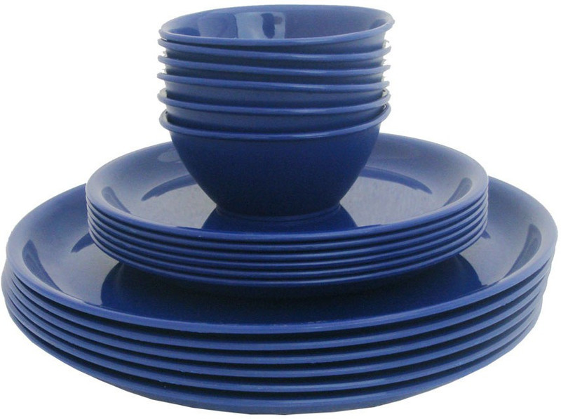 Incrizma Pack of 18 PP (Polypropylene) Dinner Set(White, Microwave Safe)