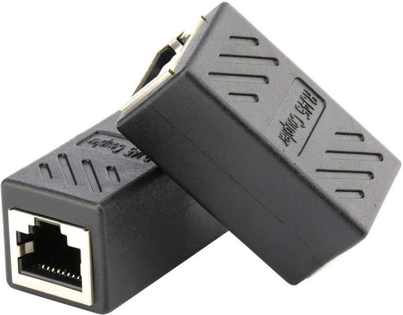 Sadow Pack of 10 Cable Extender Adapter Cat 6 Ethernet Coupler Extender Adapter Support Cat6 / Cat5e / Cat5 Standards, RJ45 Adapter Cords Shielded Female to Female Wireless Ethernet Lan Adapter compatible with Windows(1000 Mbps)