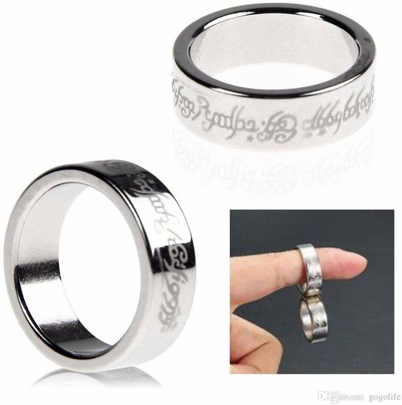 A SARKAR MAGIC WORLD Magic Magnet Ring PK Ring Magic 1 Magic Tricks GAG TOY Gag Toy(Silver)