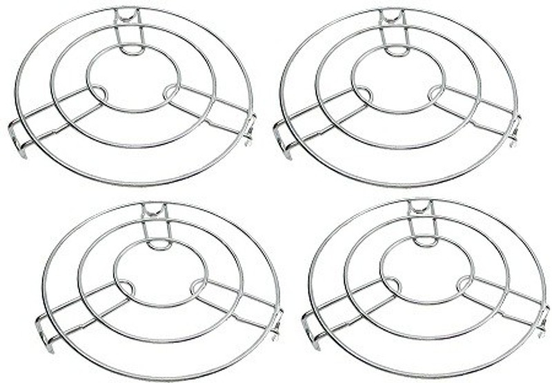 LMR3 Kitchen Cooking Pot Steaming Tray Stand Stainless Steel Round Cooker Steamer GLOSSY Trivet(Pack of 1)